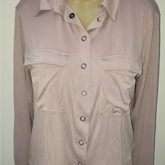 Free people We The Free Button Down Cropped Purple Top Size Small - Picture 1 of 5